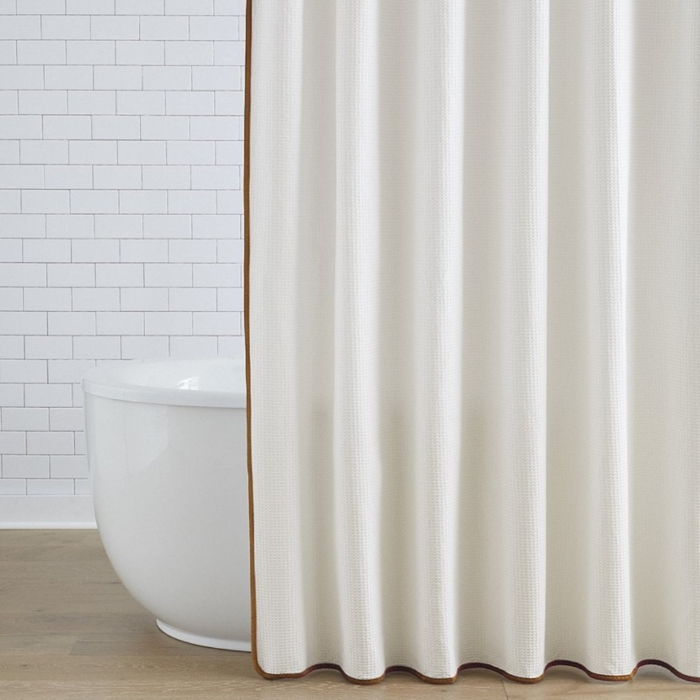 Southern Living
x GordonDunning Stratton Velvet Trimmed Waffle Shower Curtain